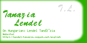 tanazia lendel business card